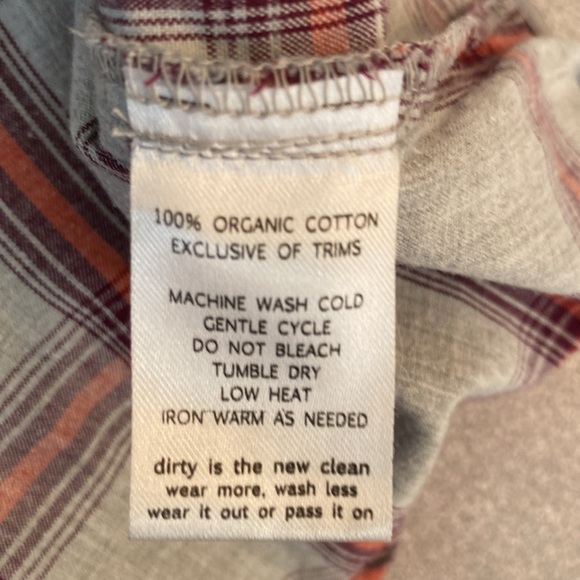 Horny Toad - 100% organic cotton plaid shirt. Size XS - Picture 5 of 10